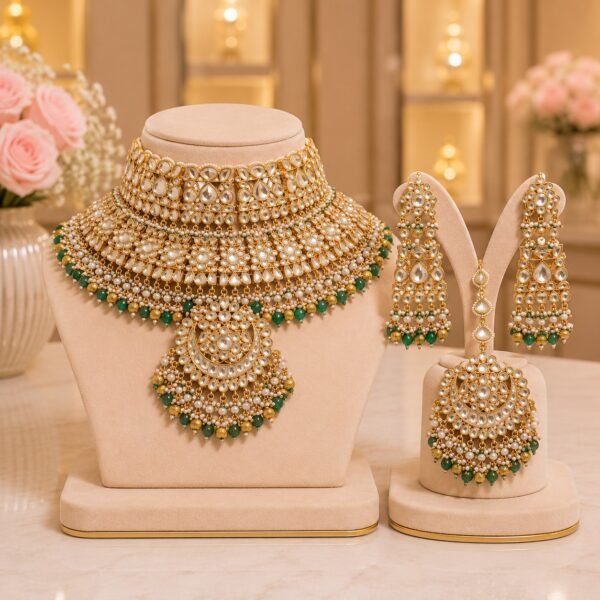 Pachi Kundan Bridal Set