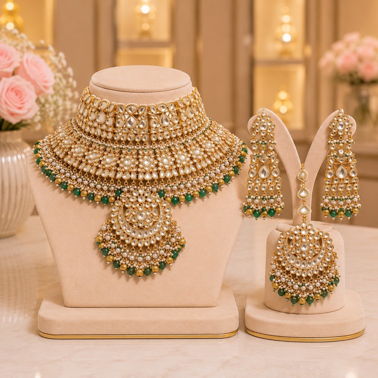 Pachi Kundan Bridal Set