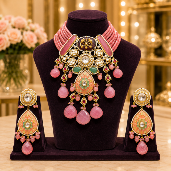 Designer Meenakari Necklace Set Manufacturer in India