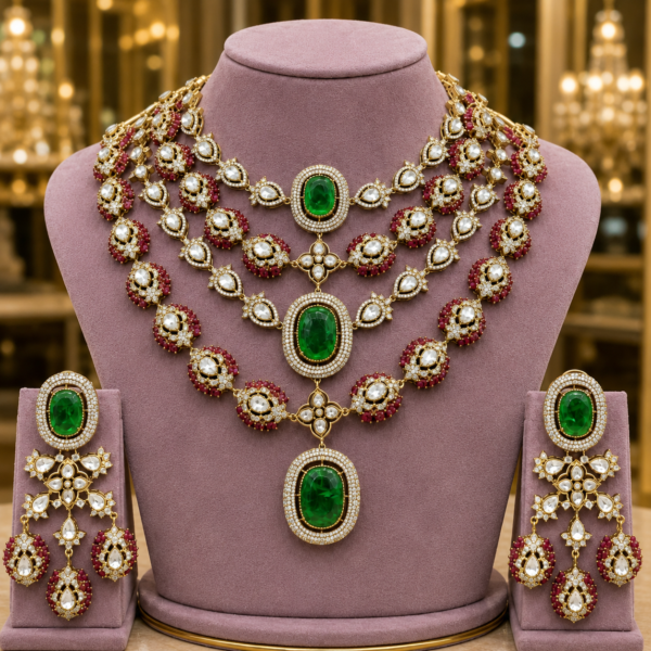 Maharani Polki Necklace Set Manufacturers in Mumbai, India
