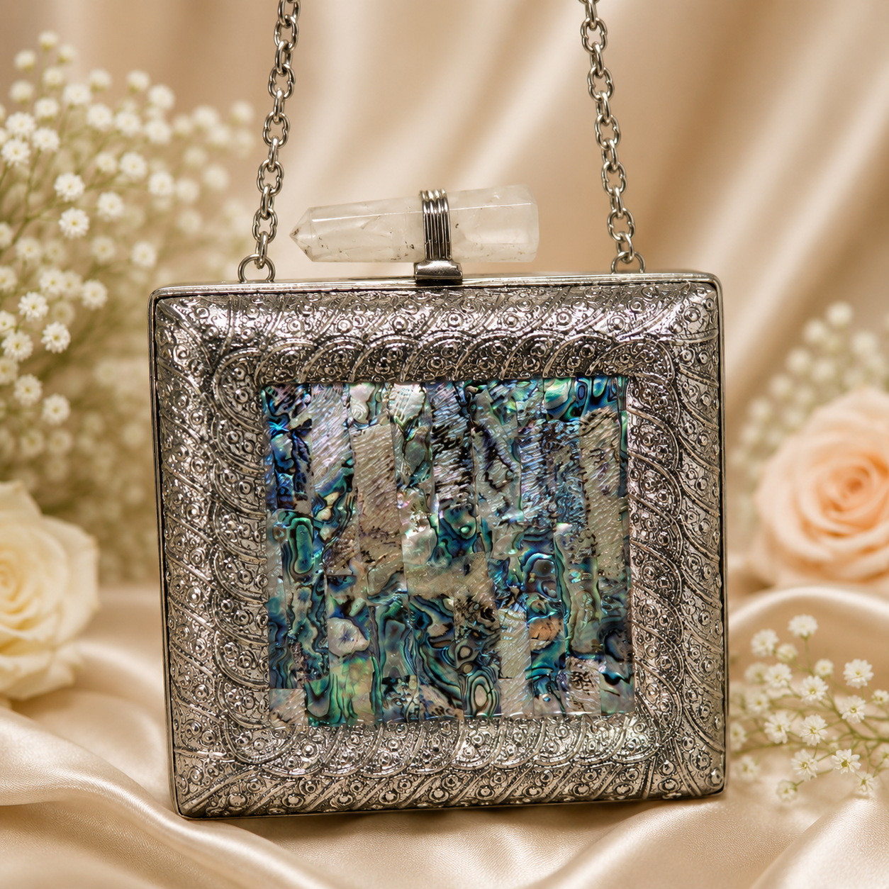 Abalone Brass Ladies Purse Manufacturer India