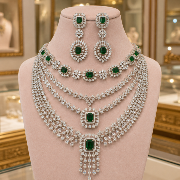 American Diamond Bridal Set Jewelry Manufacturer India