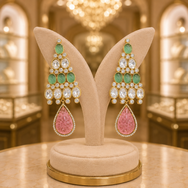 Doublet Kundan Earrings Supplier India | Wholesale