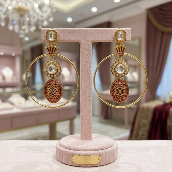Kundan Enamel Earrings Manufacturer Exporter India | Wholesale