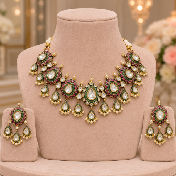 Polki Necklace Set Manufacturer in Mumbai India