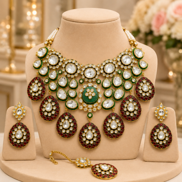Polki Wedding Necklace Set Manufacturer India