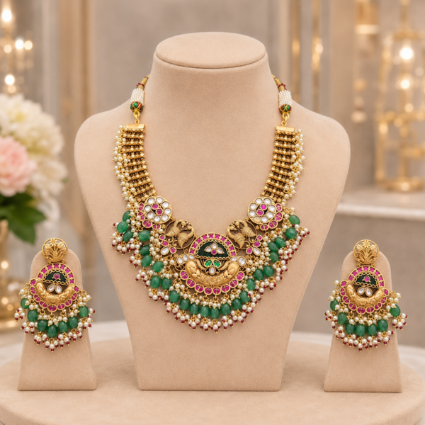 Rajwadi Wedding Necklace Set Exporter India Wholesale
