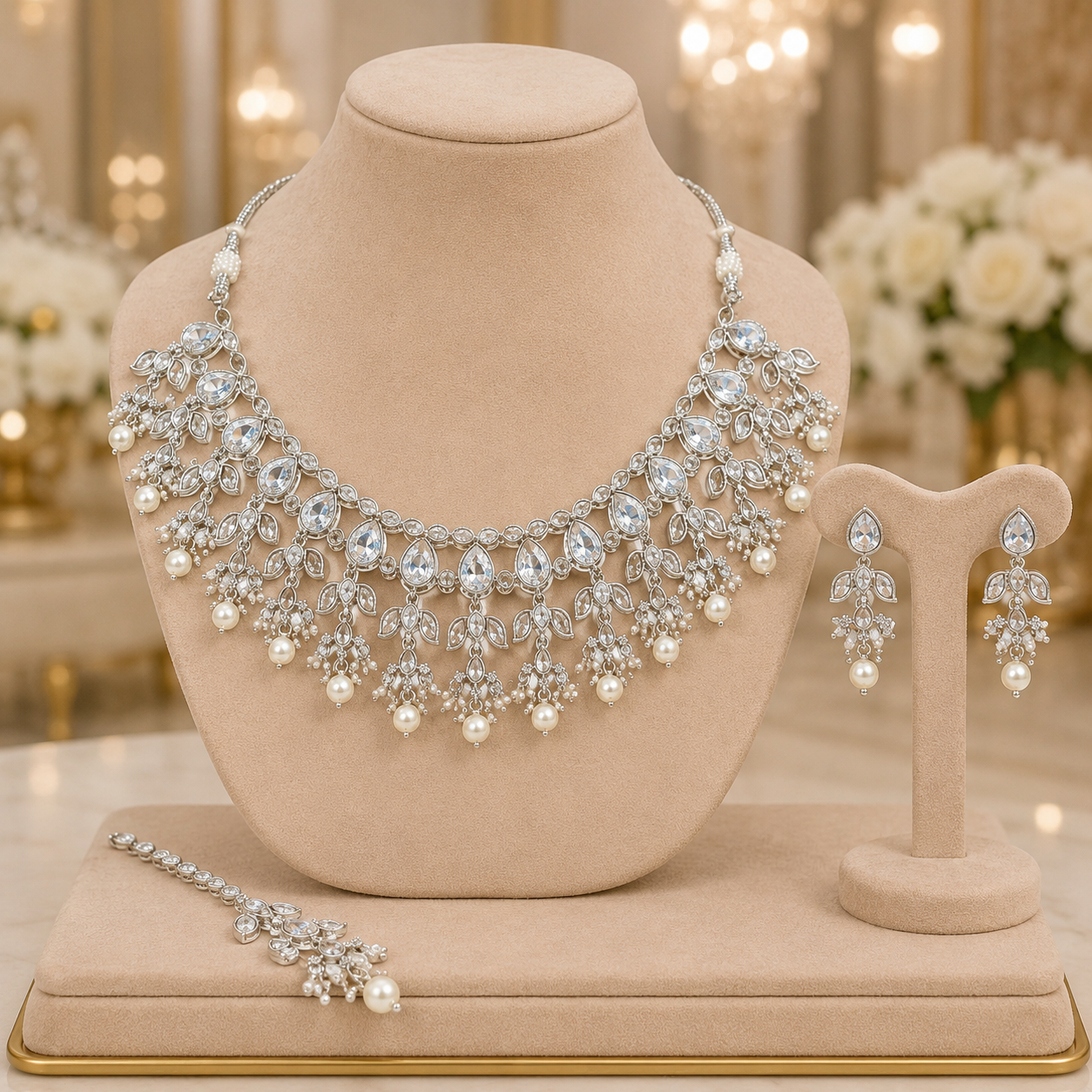 Reverse AD Bridal Necklace Set Manufacturer India
