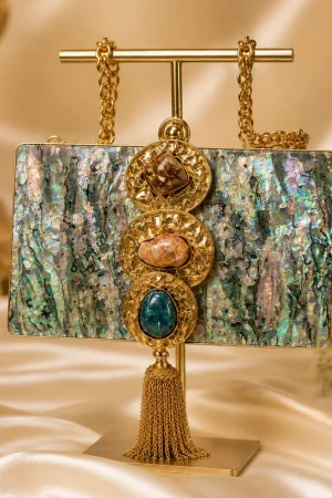 Luxury Abalone Evening Clutch Purse